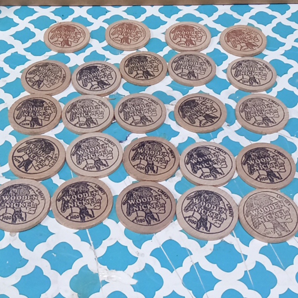 24 wooden nickels